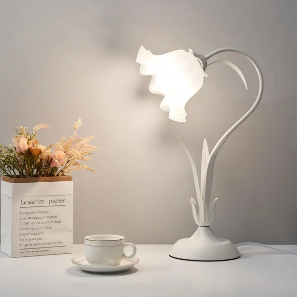 Euroselle Vintage Flower Table Lamp With Adjustable Arm