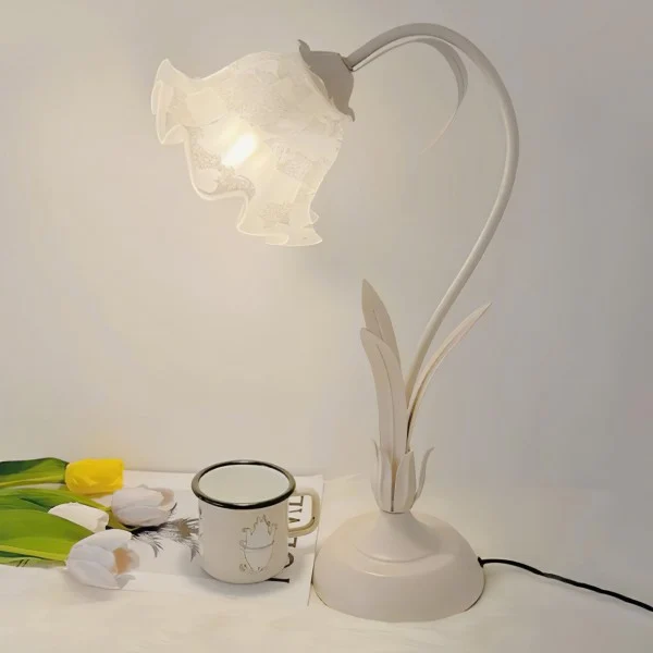 Euroselle Vintage Flower Table Lamp With Adjustable Arm