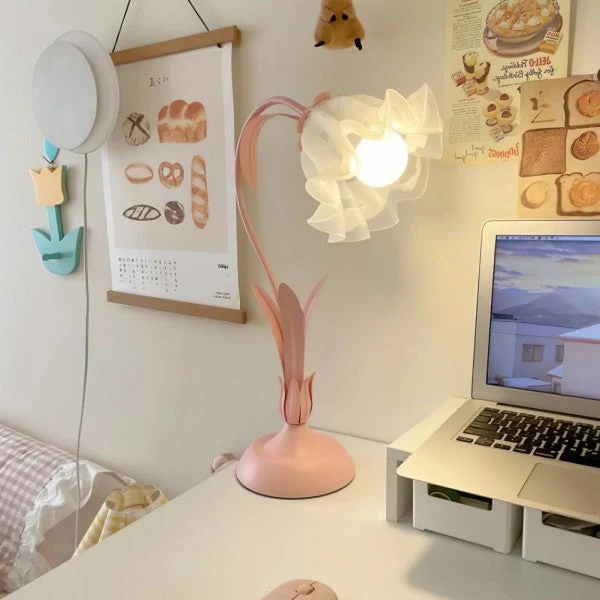 Euroselle Vintage Flower Table Lamp With Adjustable Arm