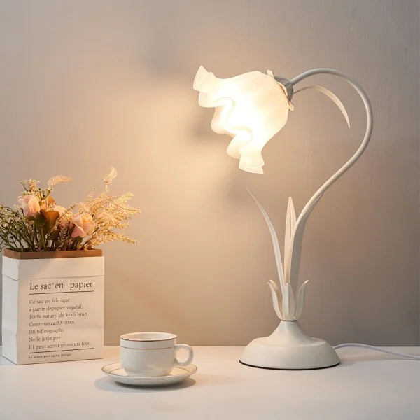 Euroselle Vintage Flower Table Lamp With Adjustable Arm