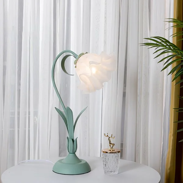 Euroselle Vintage Flower Table Lamp With Adjustable Arm