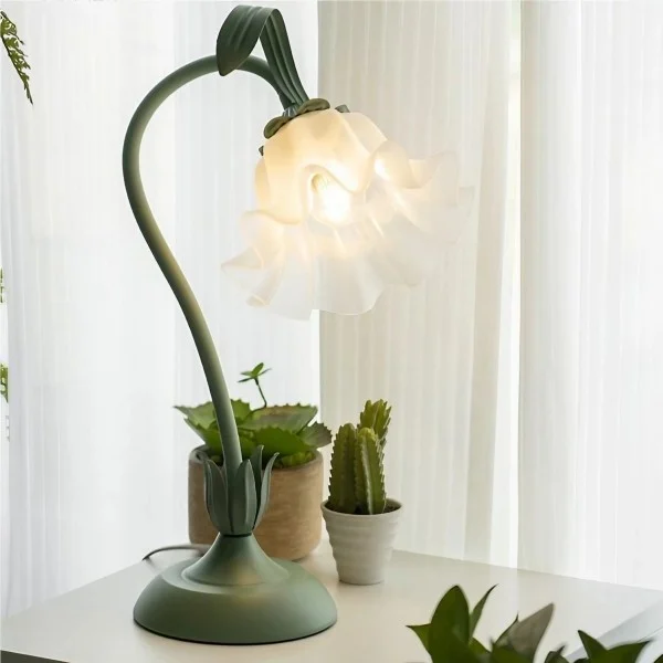 Euroselle Vintage Flower Table Lamp With Adjustable Arm