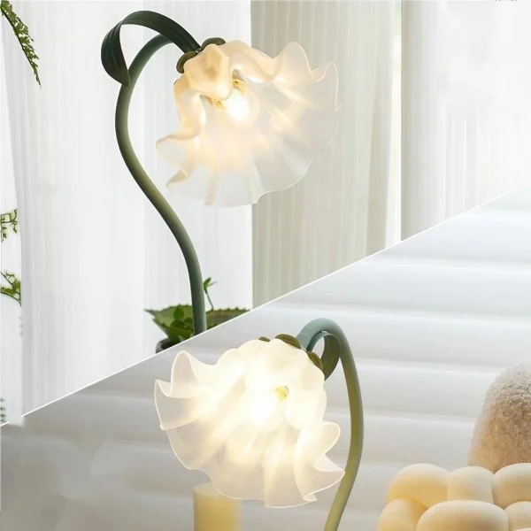 Euroselle Vintage Flower Table Lamp With Adjustable Arm