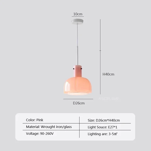Arctic LED Nordic Glass Pendant Light By Euroselle