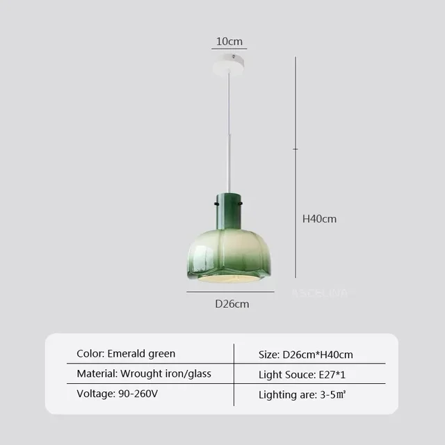 Arctic LED Nordic Glass Pendant Light By Euroselle
