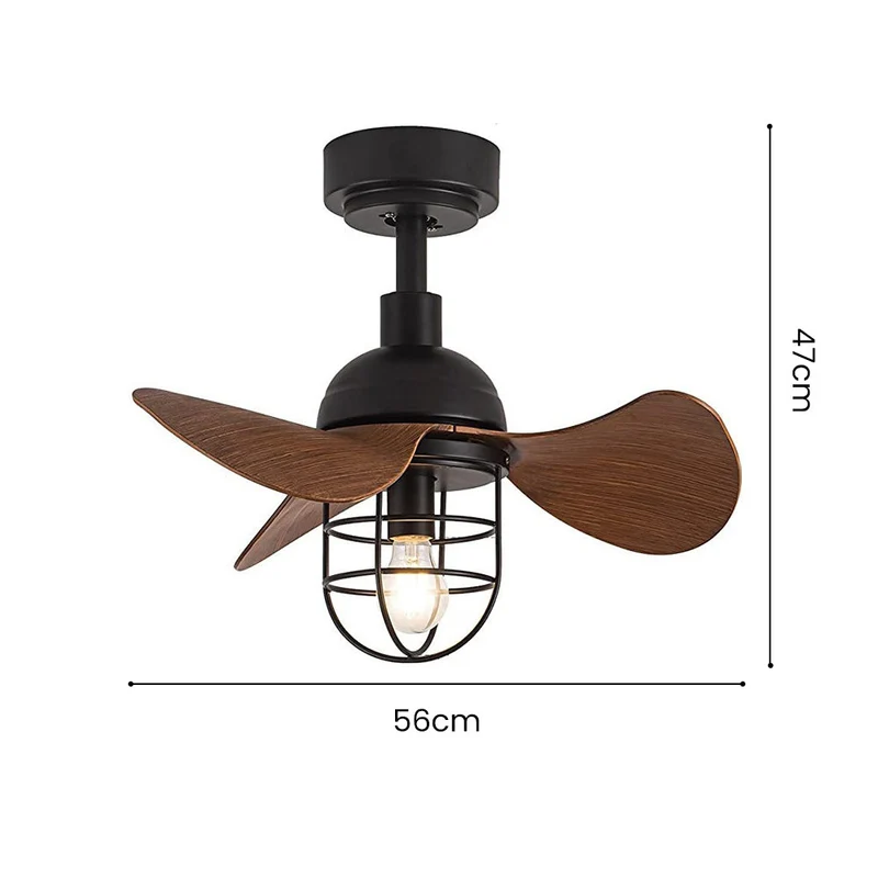 Euroselle Cute Contemporary Dark Walnut Ceiling Fans With Integrated Lighting