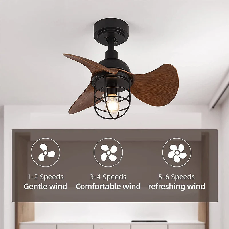 Euroselle Cute Contemporary Dark Walnut Ceiling Fans With Integrated Lighting