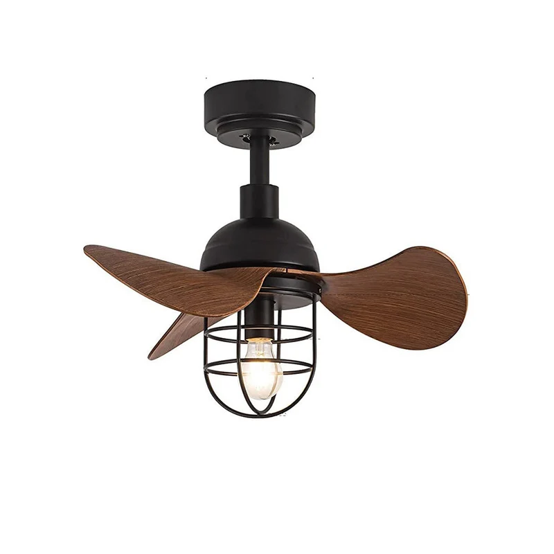 Euroselle Cute Contemporary Dark Walnut Ceiling Fans With Integrated Lighting
