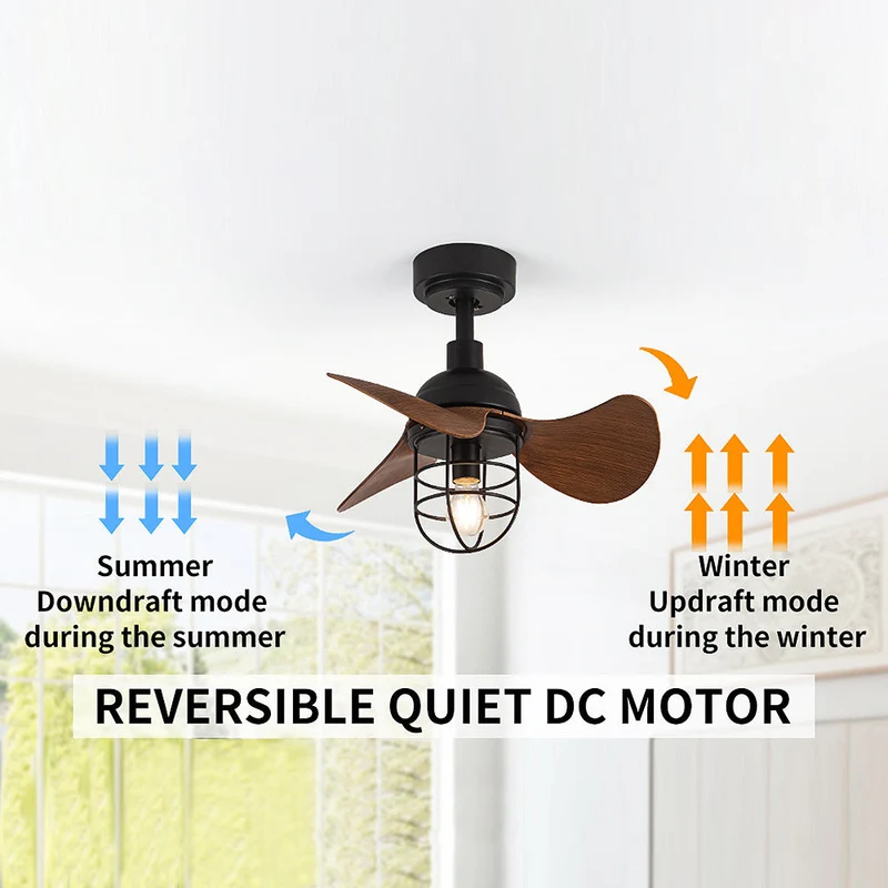 Euroselle Cute Contemporary Dark Walnut Ceiling Fans With Integrated Lighting