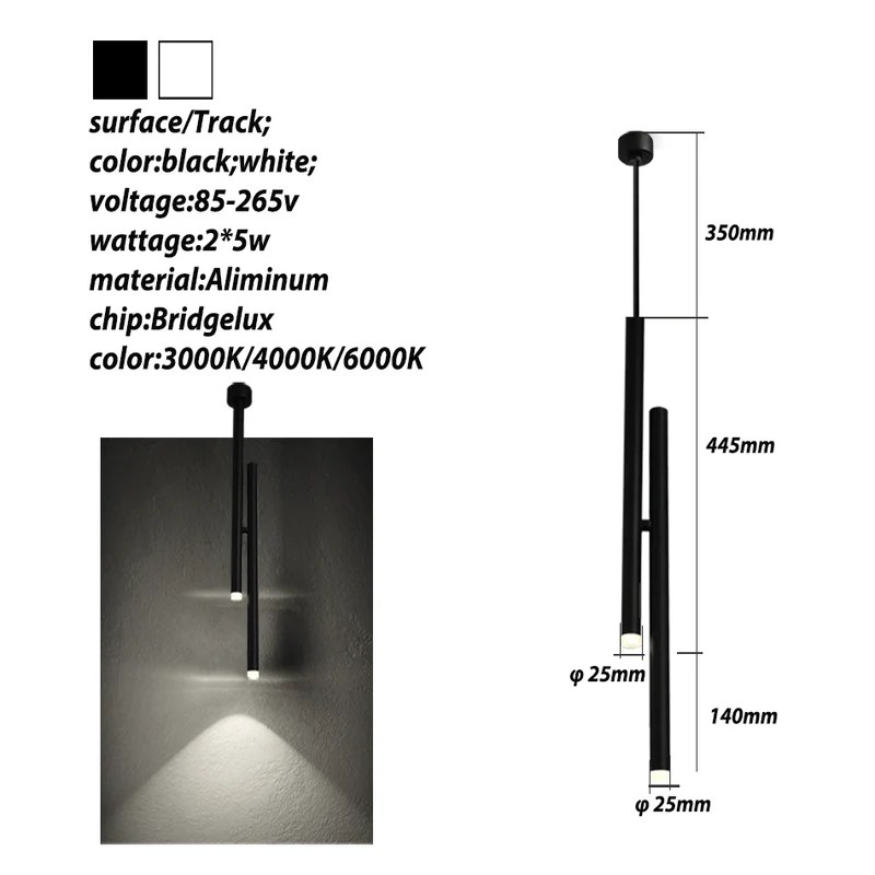 Euroselle Hanging Tube Lamp Hanging Tube Lamp Euroselle