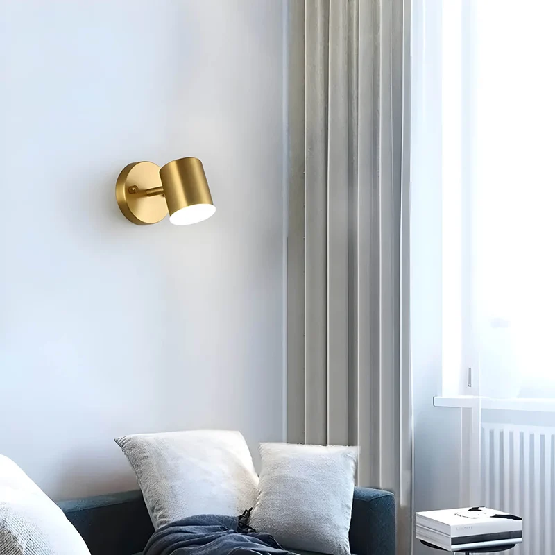 Euroselle Nordic Copper LED Wall Lamps for Modern Minimalist Interiors