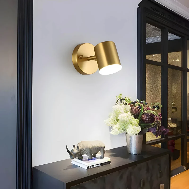 Euroselle Nordic Copper LED Wall Lamps for Modern Minimalist Interiors