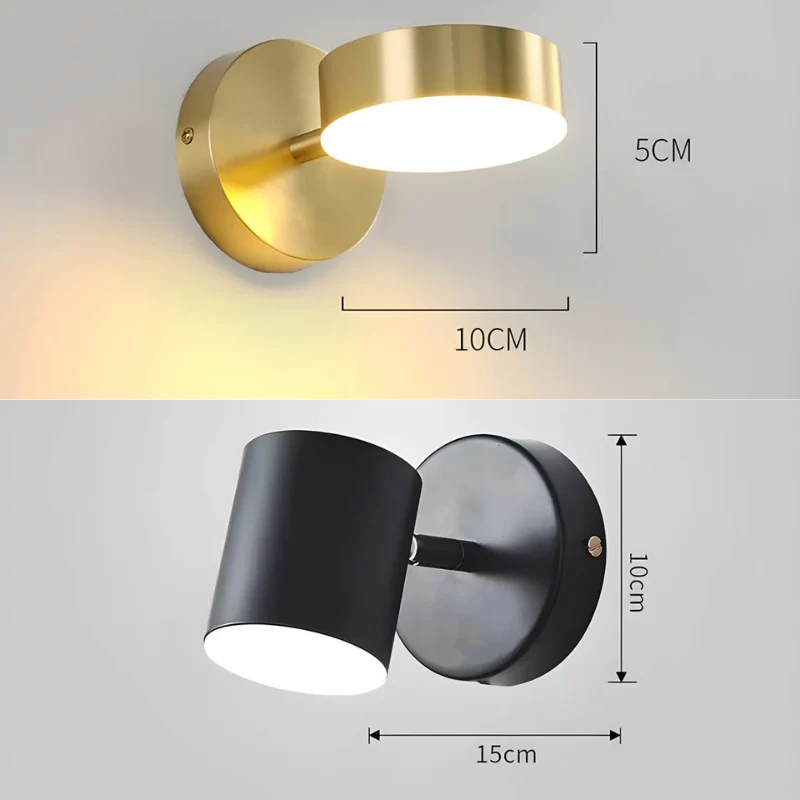Euroselle Nordic Copper LED Wall Lamps for Modern Minimalist Interiors