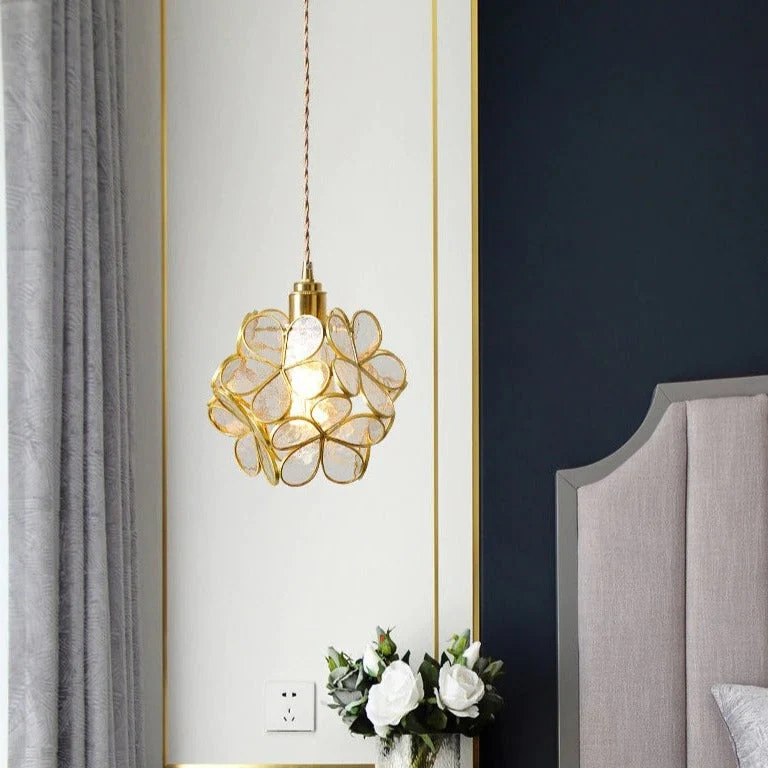 Petale Glass Pendant Light By Lirene Vintage Modern Euroselle