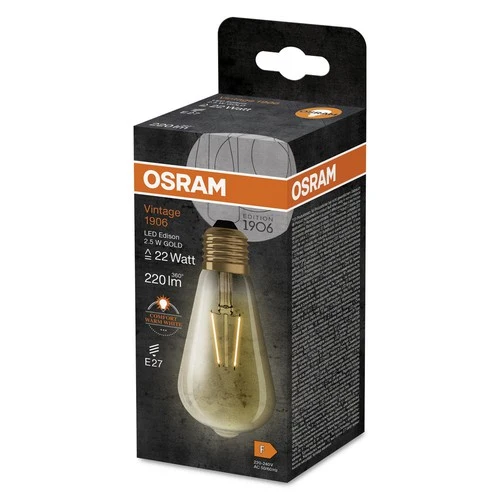 OSRAM Vintage 1906® Classic Edison LED-Lampe, 2,5W, 220lm , E27