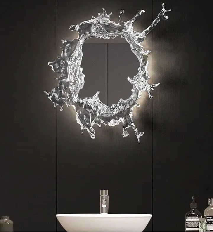 Euroselle Water Splash LED Mirror Wall Lamp With Water Spray Design