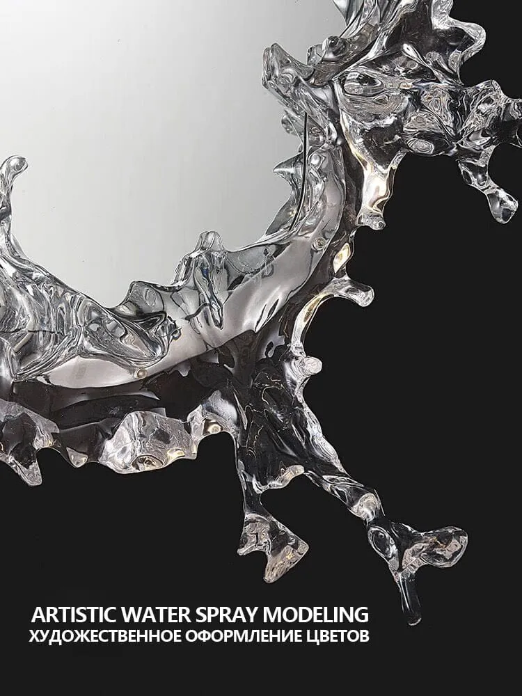 Euroselle Water Splash LED Mirror Wall Lamp With Water Spray Design