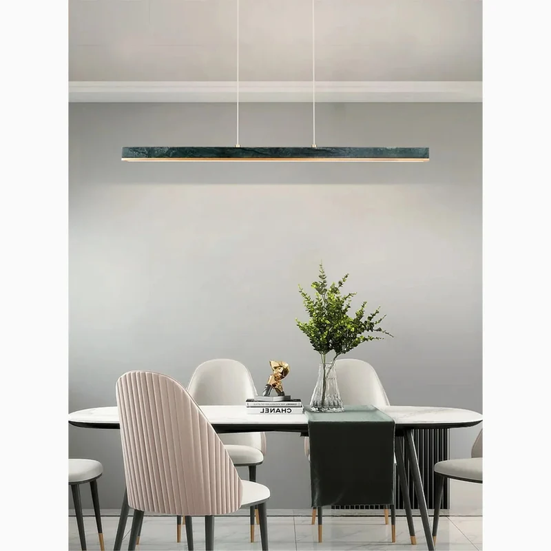Euroselle Liora Modern Pendant Light With Marble Accents For Dining