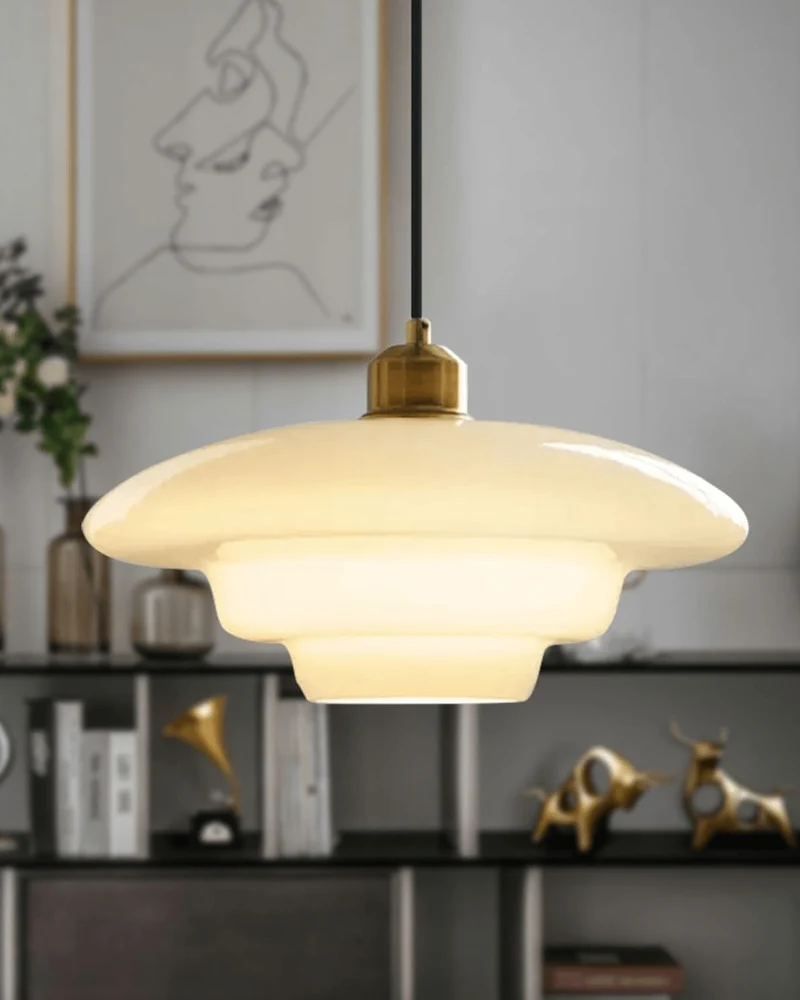 Serenelle Timeless Brushed Brass Pendant Light Euroselle