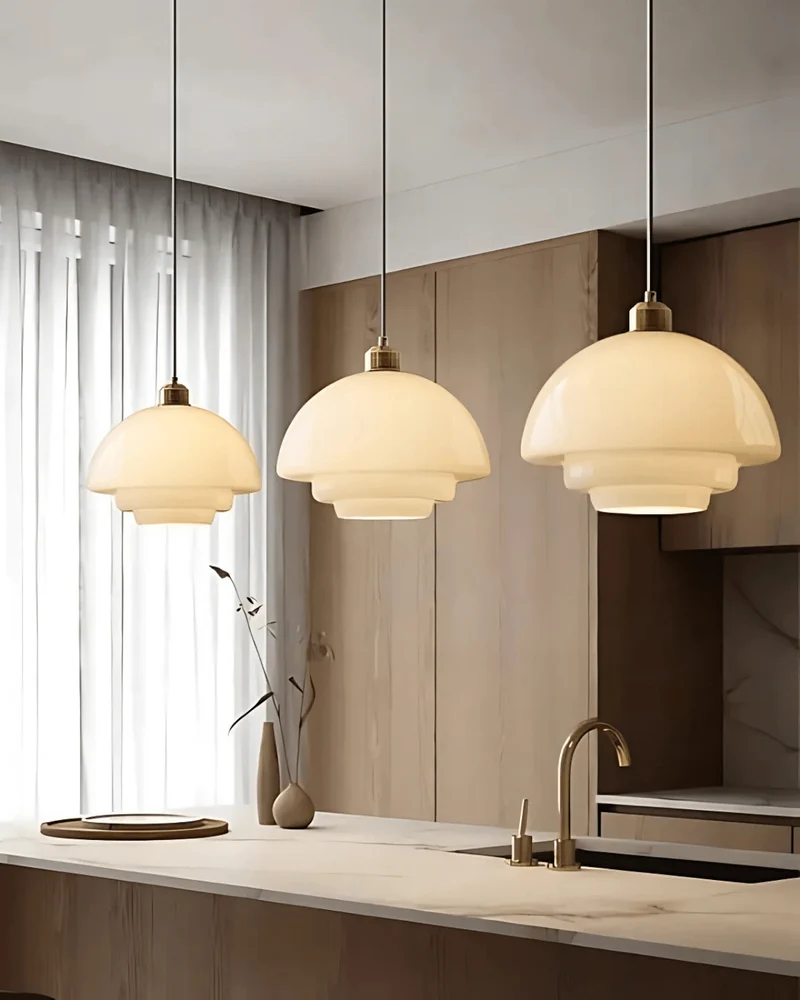 Serenelle Timeless Brushed Brass Pendant Light Euroselle