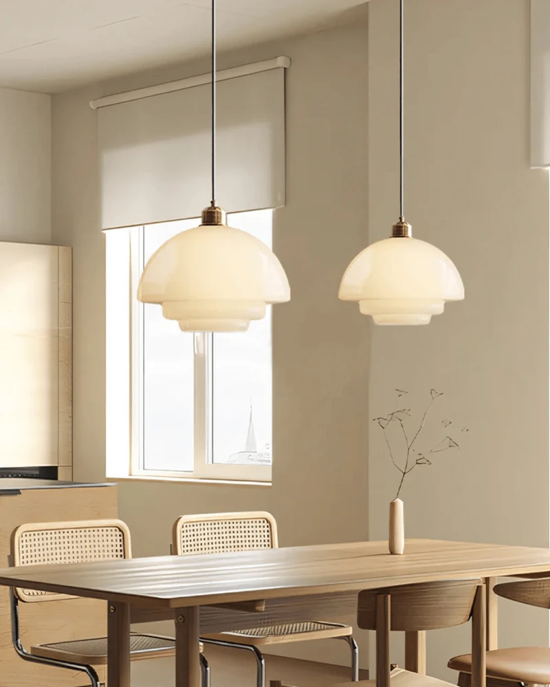 Serenelle Timeless Brushed Brass Pendant Light Euroselle