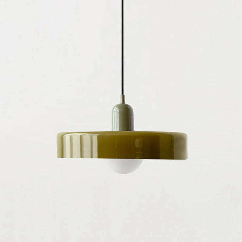 KiraGlass Colored Glass Geometric Bauhaus Pendant Light