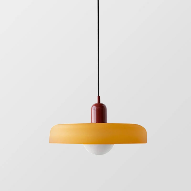KiraGlass Colored Glass Geometric Bauhaus Pendant Light