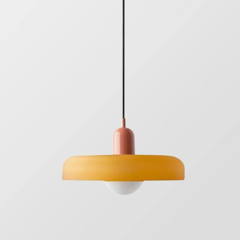 KiraGlass Colored Glass Geometric Bauhaus Pendant Light