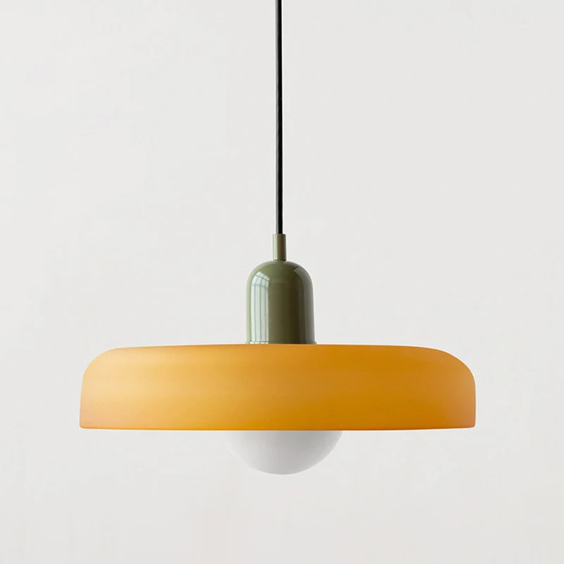 KiraGlass Colored Glass Geometric Bauhaus Pendant Light