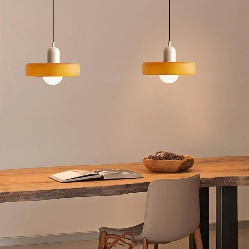 KiraGlass Colored Glass Geometric Bauhaus Pendant Light