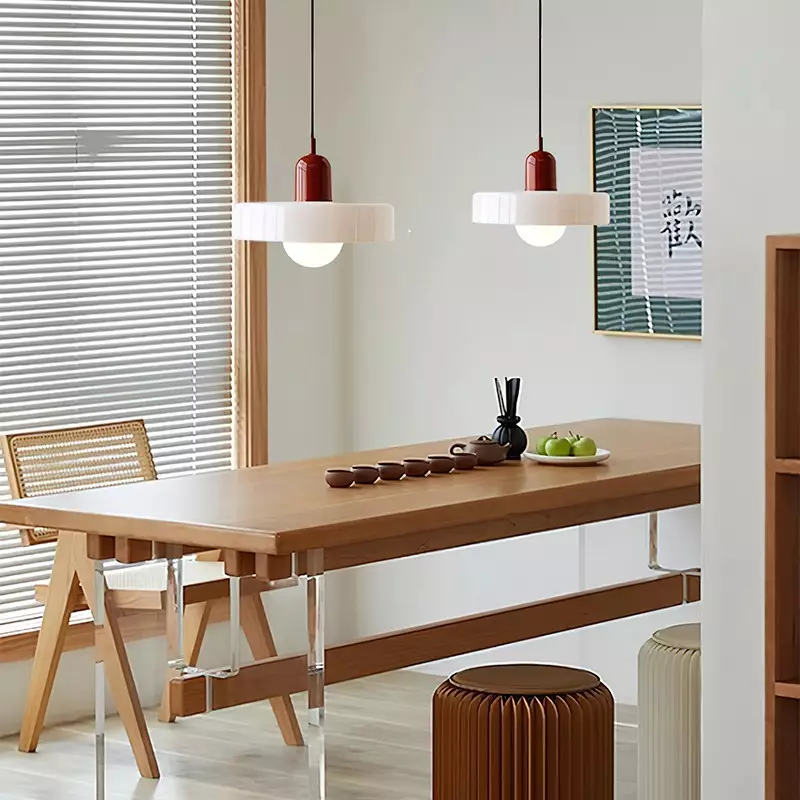 KiraGlass Colored Glass Geometric Bauhaus Pendant Light