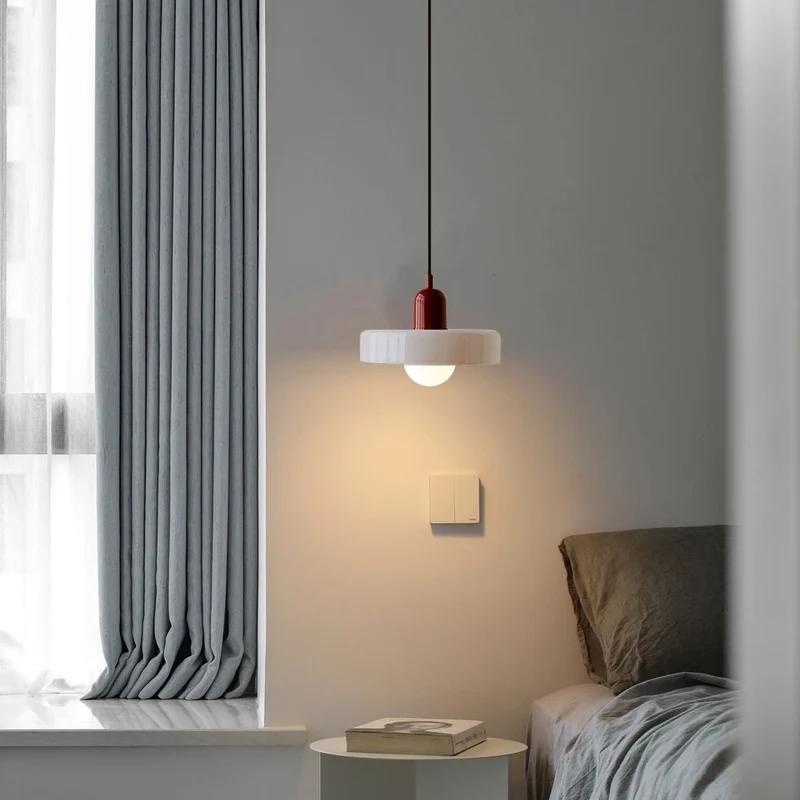 KiraGlass Colored Glass Geometric Bauhaus Pendant Light