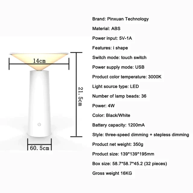 Remoteglo Wireless Table Lamp With Remote Control Euroselle