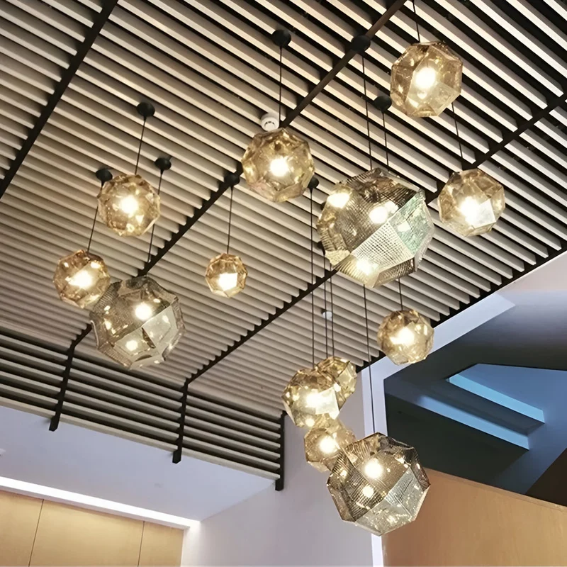 Calvera Geometric Cluster Pendant Light By Euroselle Modern Luxury Accent Lighting