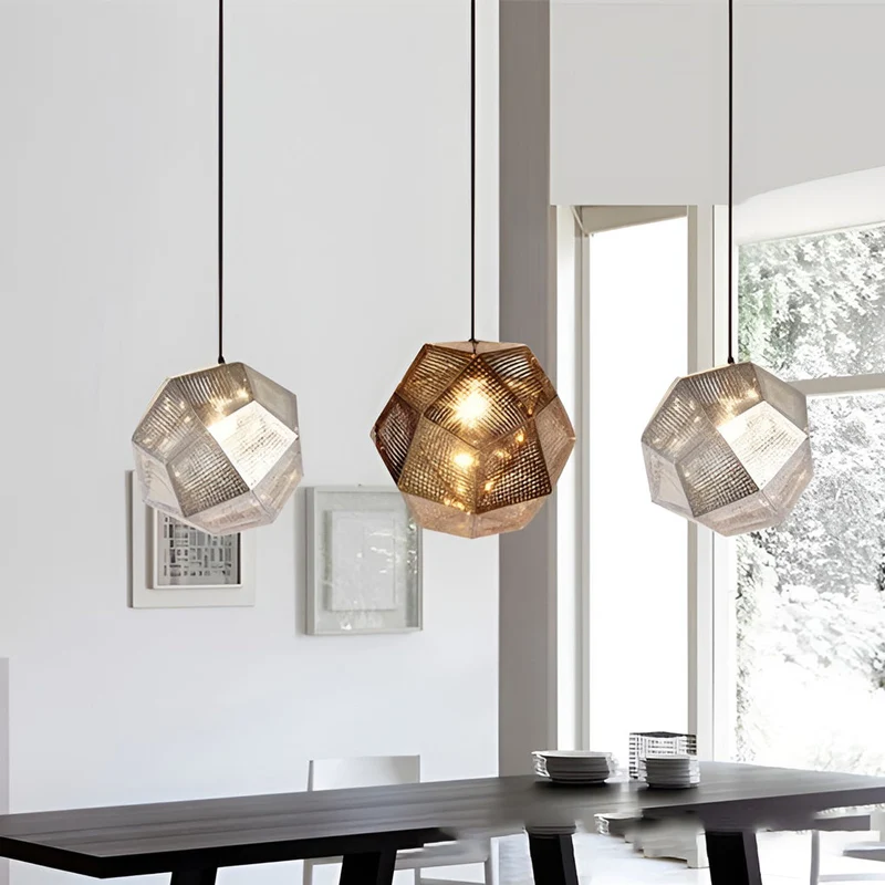 Calvera Geometric Cluster Pendant Light By Euroselle Modern Luxury Accent Lighting