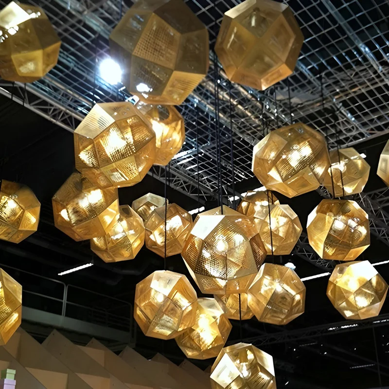 Calvera Geometric Cluster Pendant Light By Euroselle Modern Luxury Accent Lighting