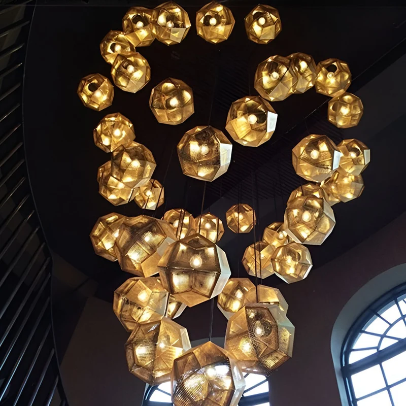 Calvera Geometric Cluster Pendant Light By Euroselle Modern Luxury Accent Lighting