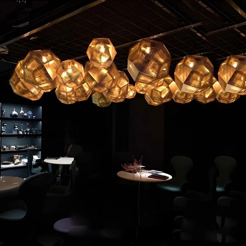Calvera Geometric Cluster Pendant Light By Euroselle Modern Luxury Accent Lighting