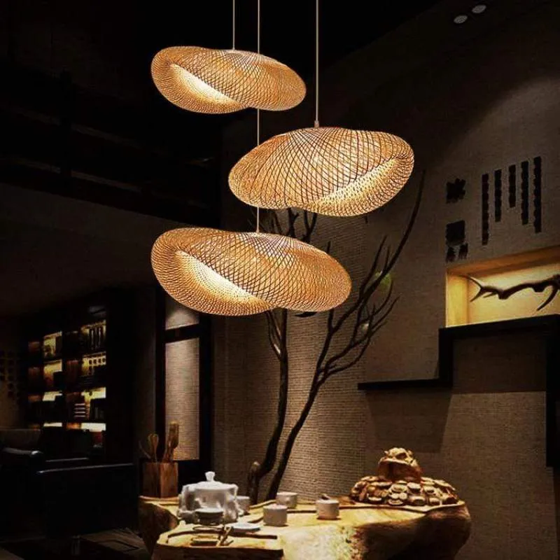 Kirrea Bamboo LED Pendant Light With Sustainable Warm Glow Euroselle