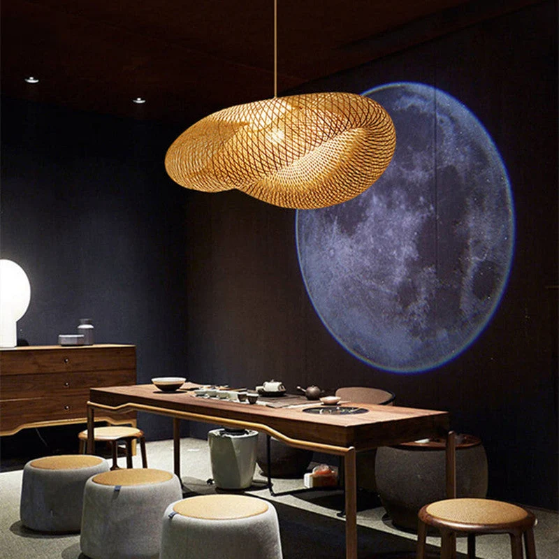 Kirrea Bamboo LED Pendant Light With Sustainable Warm Glow Euroselle