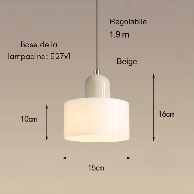 Euroselle Astra Bauhaus Pendant Lamp, Modern Ceiling Light Fixture