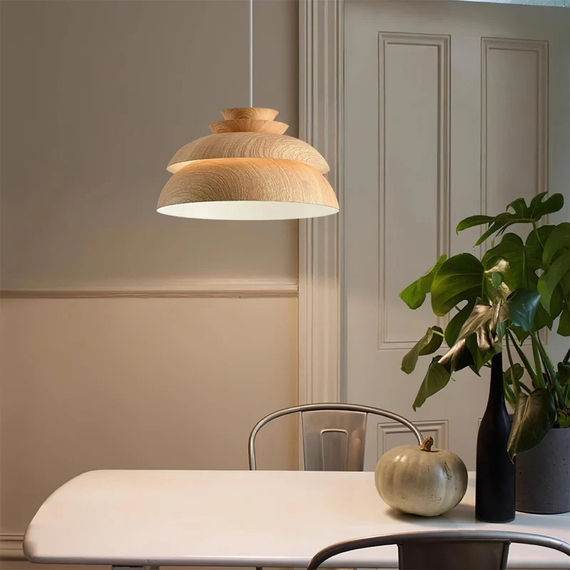 Norria Scandinavian Modern Wooden Pendant Light Euroselle