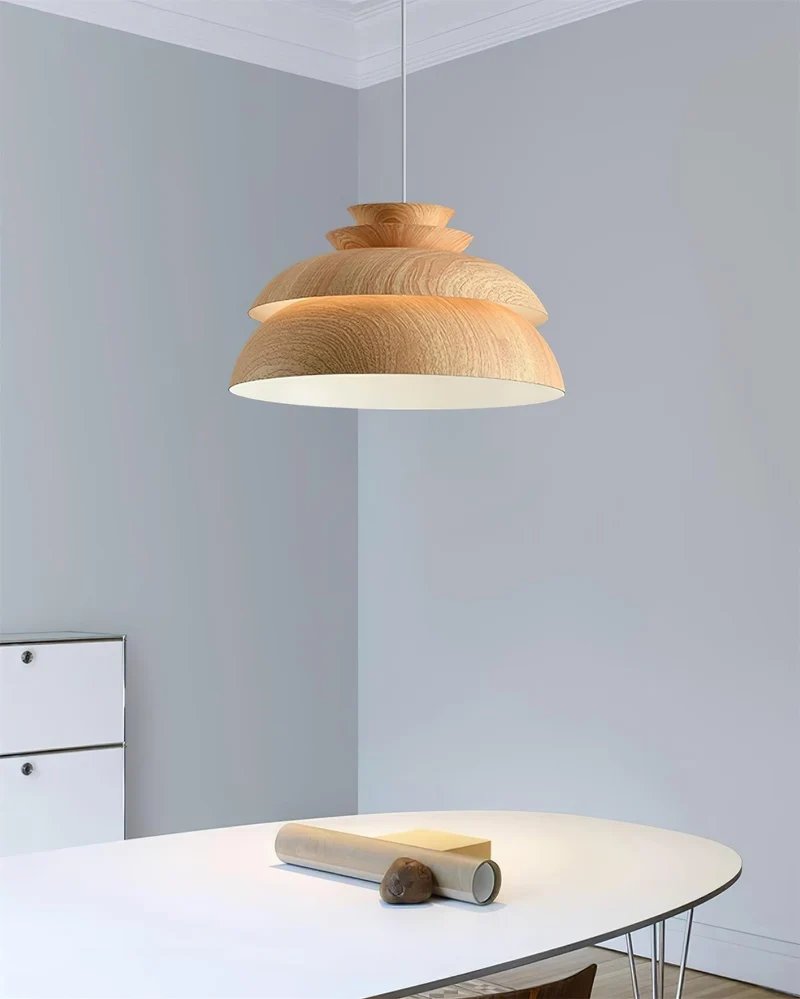 Norria Scandinavian Modern Wooden Pendant Light Euroselle