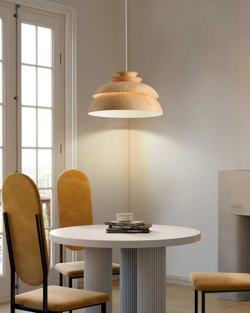 Norria Scandinavian Modern Wooden Pendant Light Euroselle