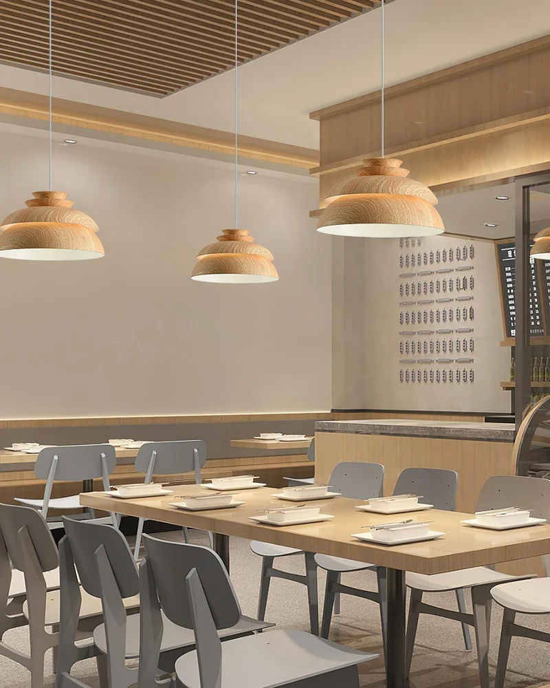Norria Scandinavian Modern Wooden Pendant Light Euroselle
