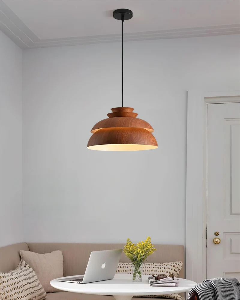 Norria Scandinavian Modern Wooden Pendant Light Euroselle