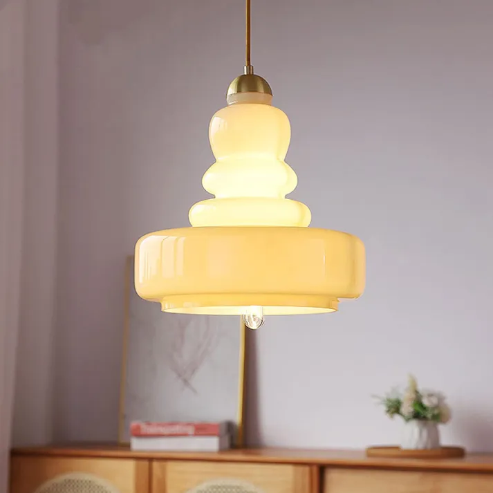 Euroselle Bauhaus Gourd Glass Pendant Light Fixture