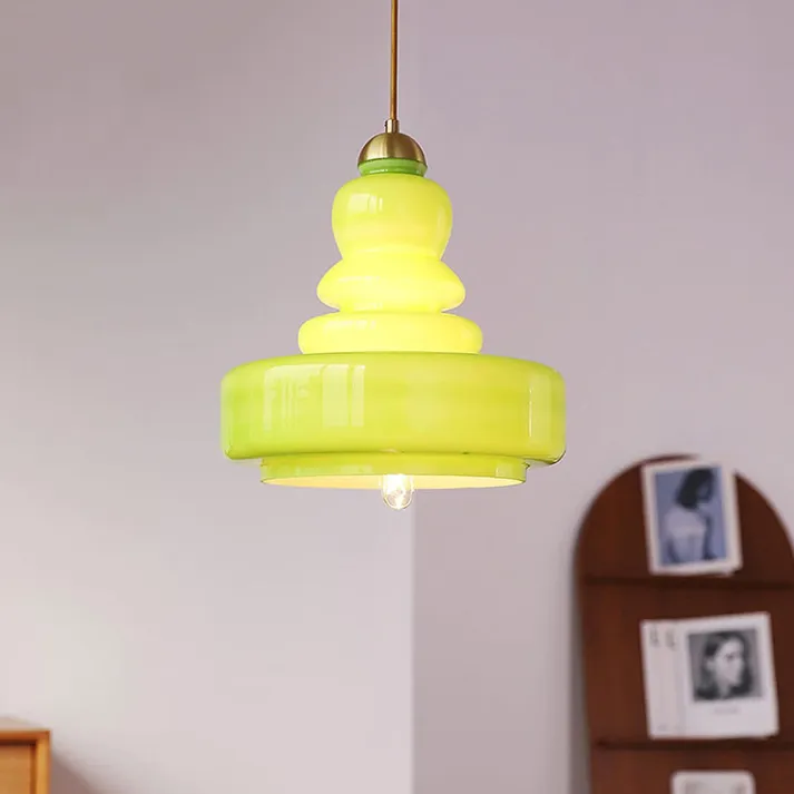 Euroselle Bauhaus Gourd Glass Pendant Light Fixture
