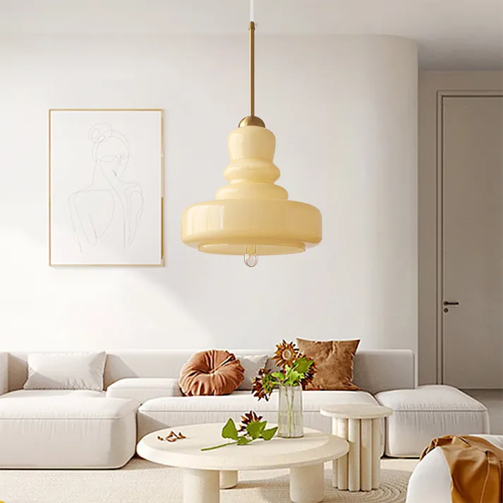 Euroselle Bauhaus Gourd Glass Pendant Light Fixture