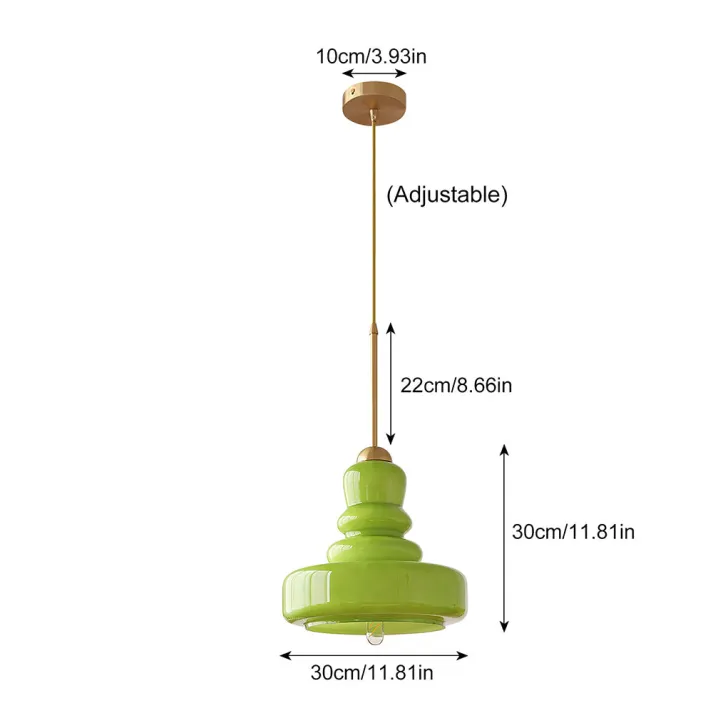 Euroselle Bauhaus Gourd Glass Pendant Light Fixture